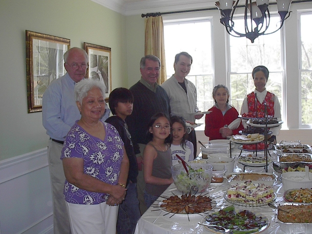 New Englanders gather at the home of Alan and Fe (Utzurrum) Lyman in Wellesly, Boston for their Spring meeting in April 2006
